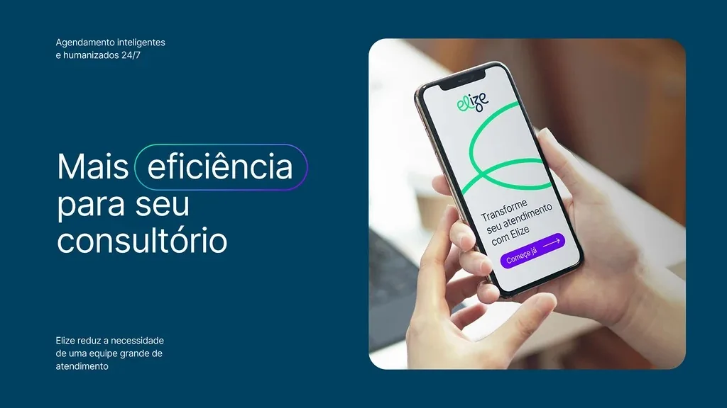 Peça da Elize com a frase Mais eficiência para seu consultório